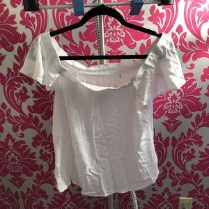 BP White off the shoulder top- medium